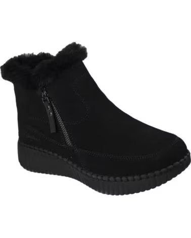 SKECHERS 168108 STIVALI DA DONNA IN PELLE SCAMOSCIATA NEGRO
