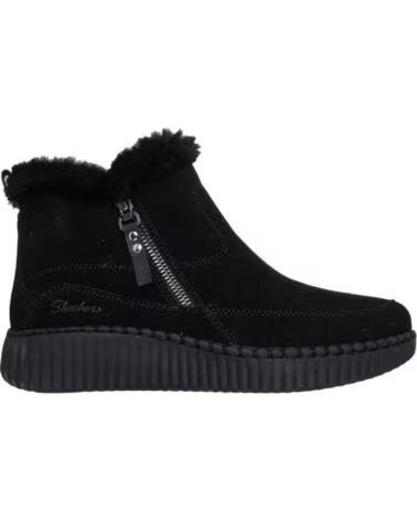 SKECHERS 168108 STIVALI DA DONNA IN PELLE SCAMOSCIATA NEGRO