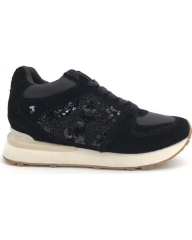 GIOSEPPO GIELEN SNEAKER SCHWARZ 16551 SPORTSCHUHE AUS LEDER MIT GLITZEREINSATZ VARIOS COLORES