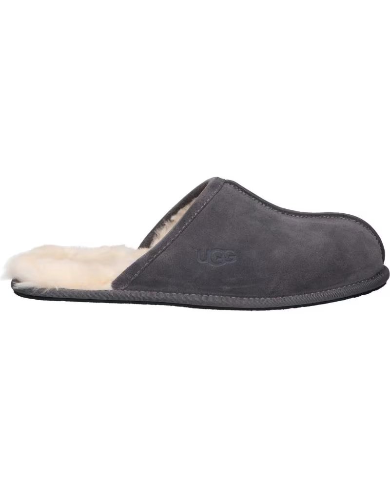 UGG 1101111 M SCUFF PANTOUFLES EN DAIM GRIS FONCÉ DARK GREY