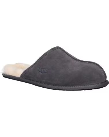 UGG 1101111 M SCUFF PANTOUFLES EN DAIM GRIS FONCÉ DARK GREY