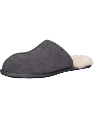 UGG 1101111 M SCUFF PANTOUFLES EN DAIM GRIS FONCÉ DARK GREY
