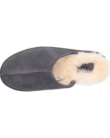 UGG 1101111 M SCUFF PANTOUFLES EN DAIM GRIS FONCÉ DARK GREY