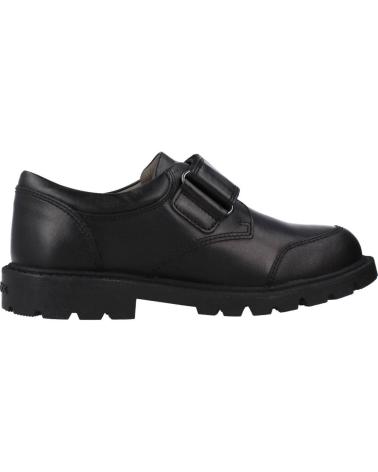 GEOX J SHAYLAX BOY - BLACK SCHOOL SHOES WITH HOOK-AND-LOOP CLOSURE NEGRO
