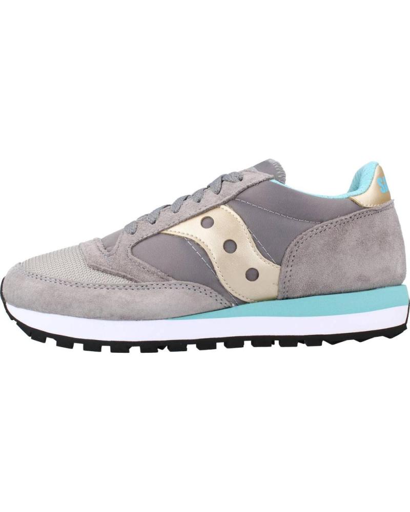 SAPATILHAS CASUAIS SAUCONY JAZZ 81 S60613-7 CINZENTAS COM DETALHES DOURADOS E TURQUESA GRIS