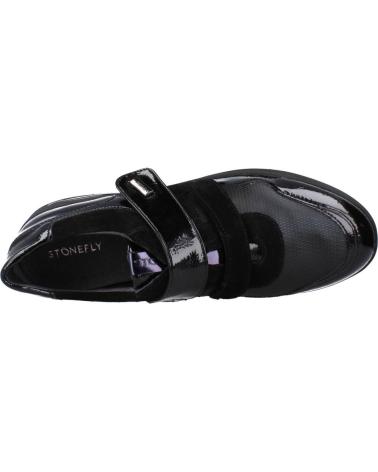 STONEFLY ZAPATO CON VELCRO AURORA 12 NEGRO METAL METáLICO