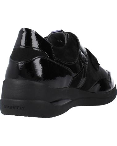 STONEFLY ZAPATO CON VELCRO AURORA 12 NEGRO METAL METáLICO