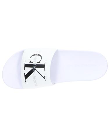 Chanclas de Hombre CALVIN KLEIN YM0YM00061 SLIDE MONOGRAM YBR WHITE