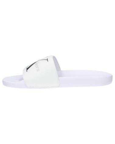 Chanclas de Hombre CALVIN KLEIN YM0YM00061 SLIDE MONOGRAM YBR WHITE