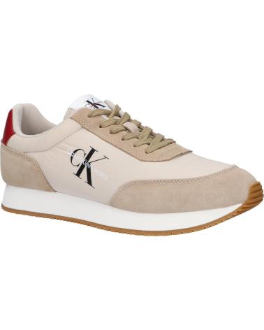 Zapatillas deporte de Hombre CALVIN KLEIN YM0YM00804 RETRO RUNNER 0F5 EGGSHELL-TRAVERTINE-MERLOT