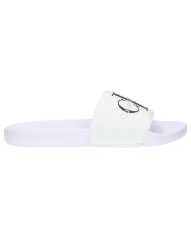 Chanclas de Hombre CALVIN KLEIN YM0YM00061 SLIDE MONOGRAM YBR WHITE