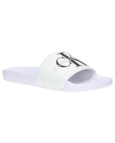 Chanclas de Hombre CALVIN KLEIN YM0YM00061 SLIDE MONOGRAM YBR WHITE
