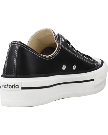 Zapatillas deporte de Mujer victoria DEPORTIVA TRIBU 1061106 DOBLE EFECTO PIEL NEGRO