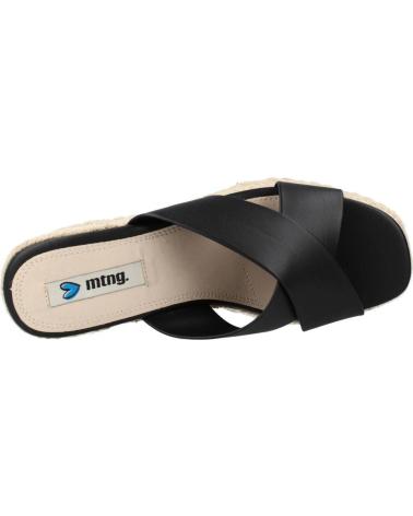 MTNG KEILSANDALEN 51797M SCHWARZ MIT PLATEAU UND KREUZRIEMEN-DESIGN NEGRO