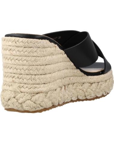 MTNG KEILSANDALEN 51797M SCHWARZ MIT PLATEAU UND KREUZRIEMEN-DESIGN NEGRO