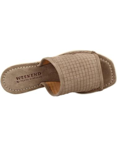 Clogs für Damen WEEKEND BY PEDRO MIRALLES 16351W MARRON CLARO