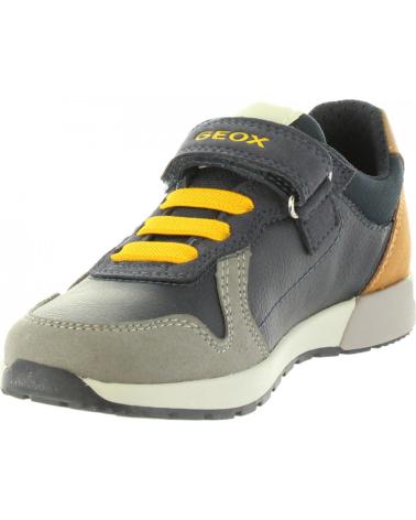 Schuhe für Mädchen und Junge GEOX J846NC 0FUAU J ALFIER C0657 NAVY-YELLOW