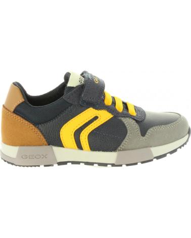 Schuhe für Mädchen und Junge GEOX J846NC 0FUAU J ALFIER C0657 NAVY-YELLOW