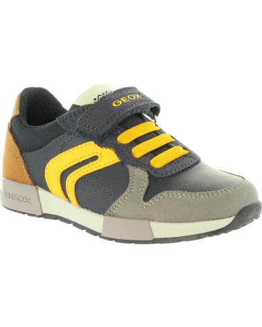 Schuhe für Mädchen und Junge GEOX J846NC 0FUAU J ALFIER C0657 NAVY-YELLOW