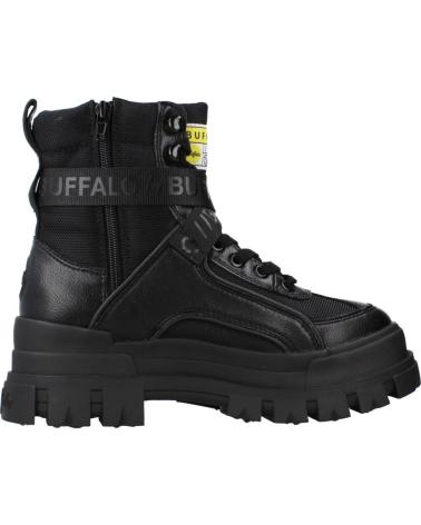 BUFFALO ASPHA COM1 VEGAN NAPPA-NYLON STIEFELETTEN SCHWARZ 1622077 NEGRO