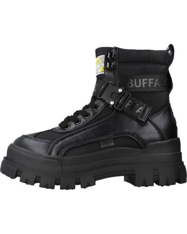 BUFFALO ASPHA COM1 VEGAN NAPPA-NYLON STIEFELETTEN SCHWARZ 1622077 NEGRO