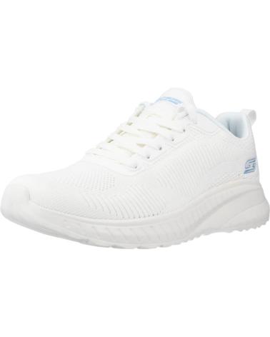 Deportivas de Mujer SKECHERS ZAPATILLAS DEPORTIVAS BOBS SQUAD CHAOS-FACE OFF WHITE 117209 BLANCO