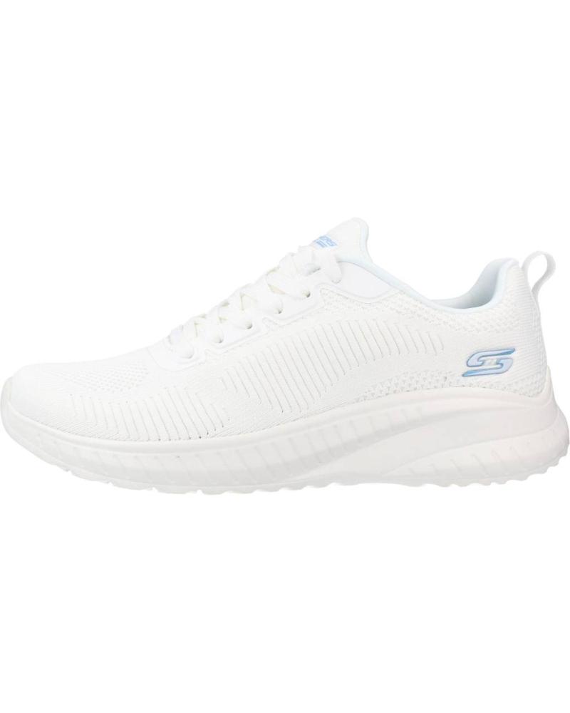 Deportivas de Mujer SKECHERS ZAPATILLAS DEPORTIVAS BOBS SQUAD CHAOS-FACE OFF WHITE 117209 BLANCO