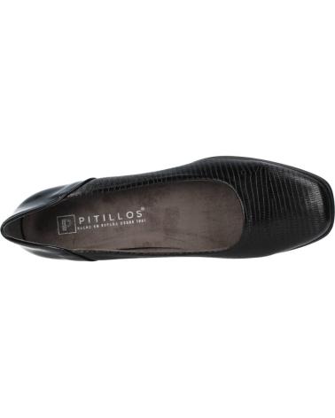 PITILLOS DÉCOLLETÉ 1693P NERE CON TACCO QUADRATO NEGRO
