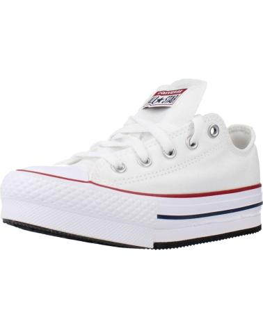 Deportivas de Niña y Niño CONVERSE ZAPATILLAS CHUCK TAYLOR ALL STAR LIFT PLATFORM MODELO 372862 BLANCO