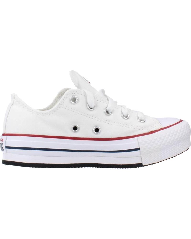 Deportivas de Niña y Niño CONVERSE ZAPATILLAS CHUCK TAYLOR ALL STAR LIFT PLATFORM MODELO 372862 BLANCO