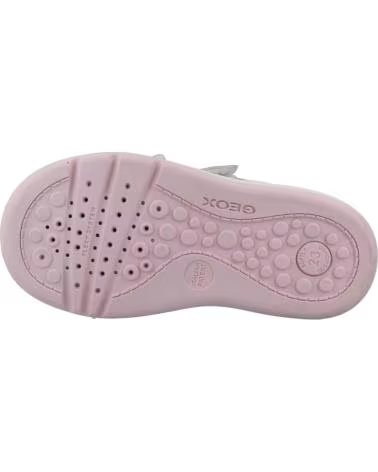GEOX B BIGLIA GIRL B044CC FREIZEITSCHUHE KLETTVERSCHLUSS MÄDCHEN WEISS FUCHSIA BLANCO