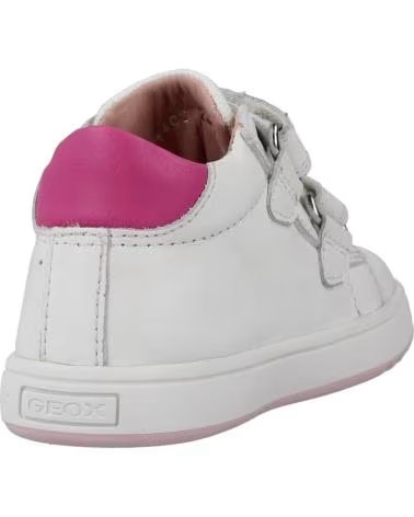 GEOX B BIGLIA GIRL B044CC FREIZEITSCHUHE KLETTVERSCHLUSS MÄDCHEN WEISS FUCHSIA BLANCO