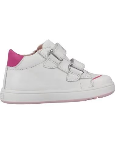 GEOX B BIGLIA GIRL B044CC FREIZEITSCHUHE KLETTVERSCHLUSS MÄDCHEN WEISS FUCHSIA BLANCO