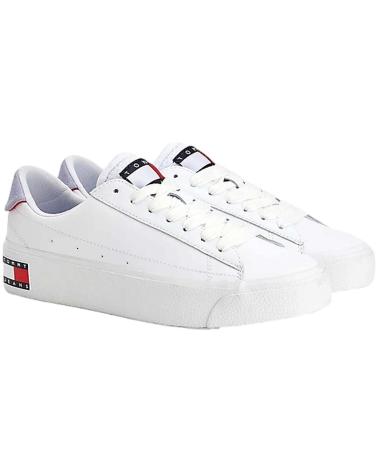 Zapatillas deporte pour Femme TOMMY JEANS ZAPATILLAS VULCANIZED LEATHER PARA MUJER EN COLOR BLANCO BLANCO