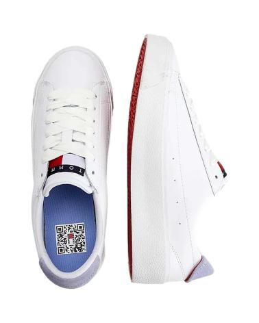 Zapatillas deporte pour Femme TOMMY JEANS ZAPATILLAS VULCANIZED LEATHER PARA MUJER EN COLOR BLANCO BLANCO