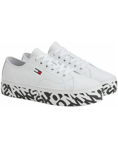Sportschuhe für Damen TOMMY JEANS ZAPATILLAS CUPSOLE PRINT LOG WHITE