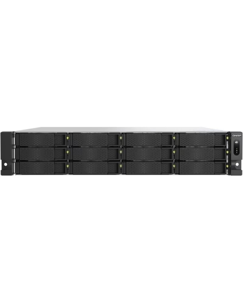 QNAP Servidor nas ts - h1277axu - rp - r5 - 16g 12 bahias 2u rack 16gb gigabit ethernet