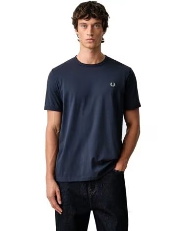FRED PERRY MAGLIETTA RINGER 738 BLU MARINO