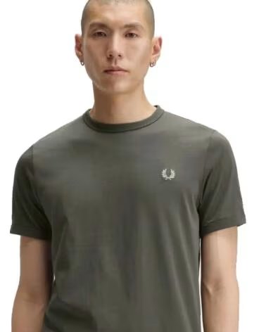 MAGLIETTA RINGER FRED PERRY FIELD GREEN