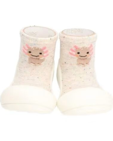 ATTIPAS PANTUFAS BEBÉ AXOLOTE MARFIM AJ010 BRANCO BLANCO