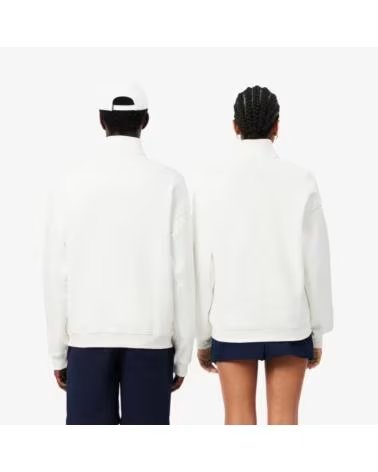 LACOSTE FELPA UNISEX CON ZIP SH7759 BLANCO