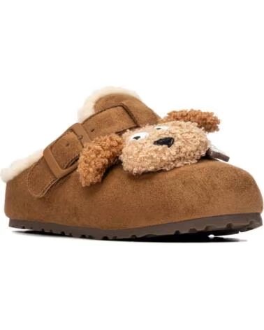 WILDLEDER-CLOGS MIT HUNDEDETAIL UND LAMMFELLFUTTER FÜR DAMEN XTI 154181 CAMEL