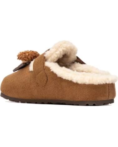 WILDLEDER-CLOGS MIT HUNDEDETAIL UND LAMMFELLFUTTER FÜR DAMEN XTI 154181 CAMEL