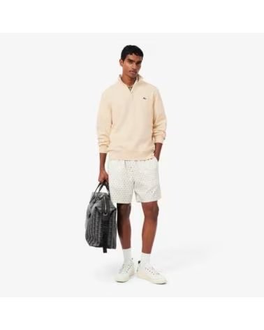 LACOSTE HERREN SWEATSHIRT MIT REISSVERSCHLUSS UND STEHKRAGEN MODELL SH9774 IN BEIGE