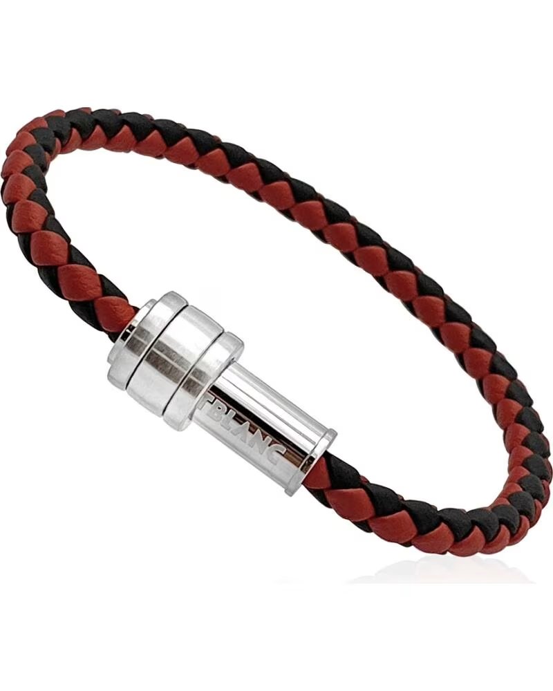 MONTBLANC MB11855760 BRACELET EN CUIR TRESSÉ ET ACIER