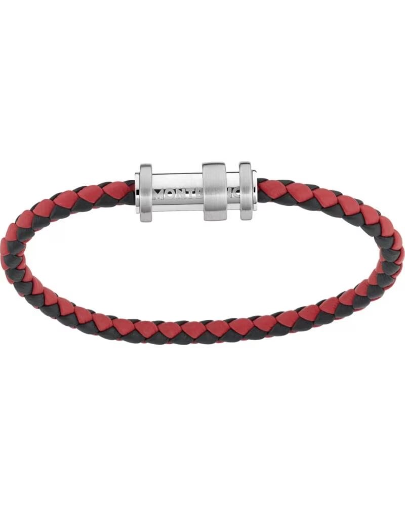 BRACCIALE MONTBLANC MB11855763 IN PELLE INTRECCIATA E ACCIAIO