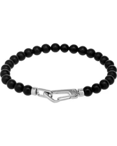 BRACELET MONTBLANC MB12382868 DE PERLES NOIRES ET ARGENT