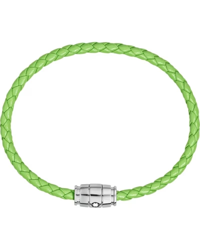 BRACELET MONTBLANC MB13429260 EN CUIR VERT AVEC FERMOIR EN ACIER