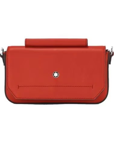 MONTBLANC MB198021 BORSA A TRACOLLA IN PELLE ROSSA