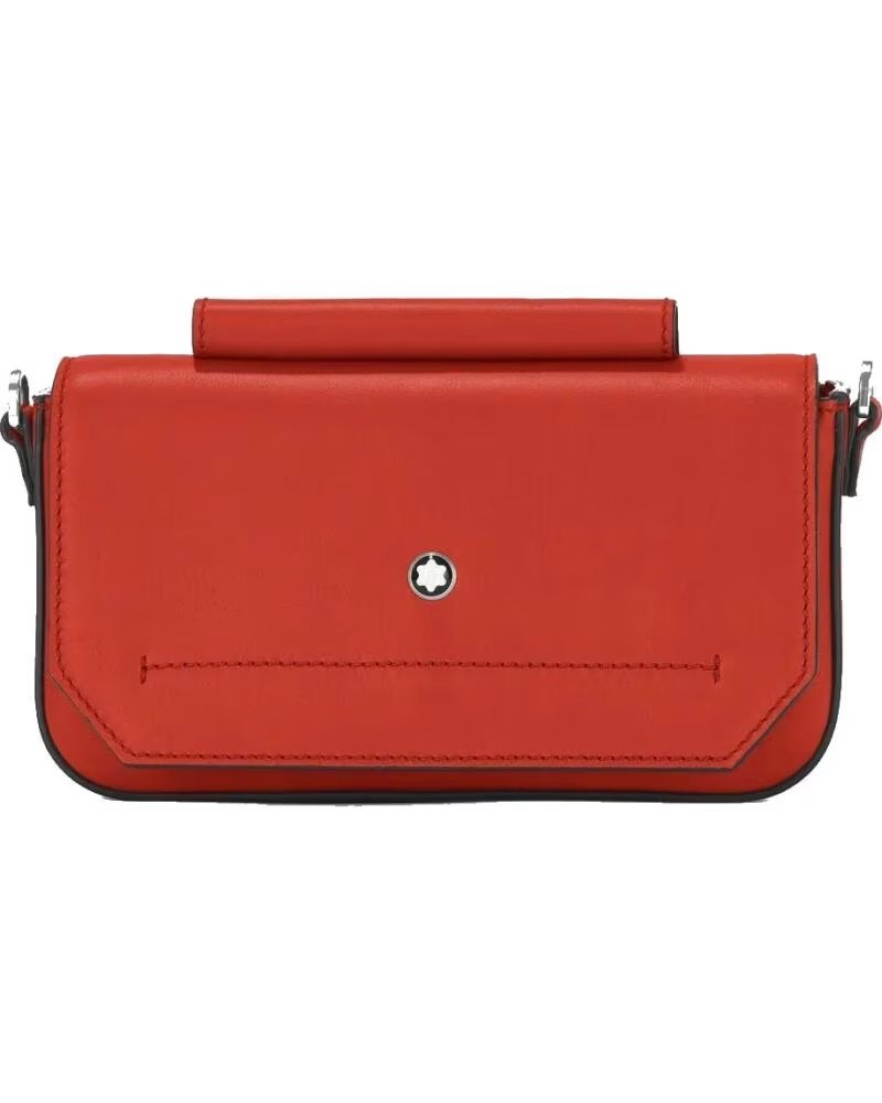 MONTBLANC MB198021 BORSA A TRACOLLA IN PELLE ROSSA